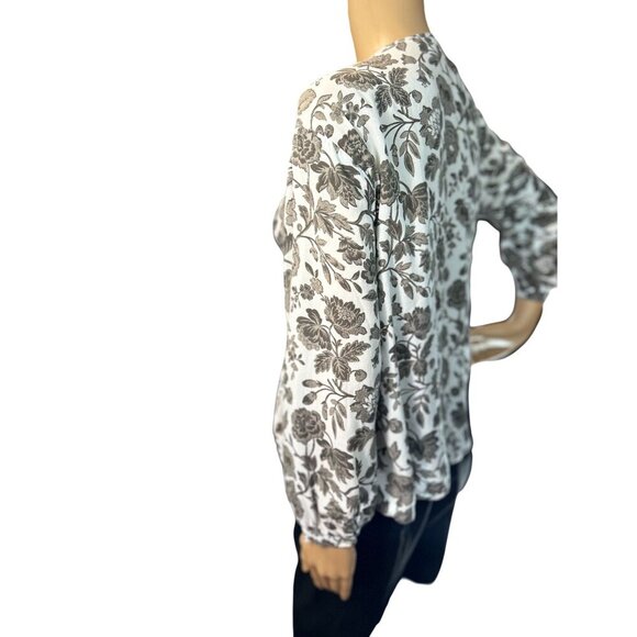 (5 for $25) Lucky Brand Floral Peasant Blouse size small - Picture 3 of 6